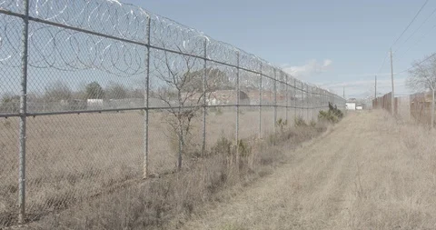 Prison Fence Stock Footage 124214712