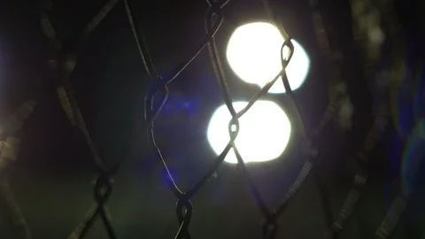 Prison Fence At Night 库存影片 89636176