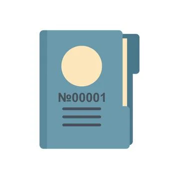Prison folder icon flat isolated vector Stock Illustration