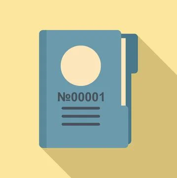 Prison folder icon, flat style Illustrazione stock