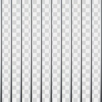 Prison grid. Metal cage. Vector illustration isolated on transparent backgrou Stock Illustration