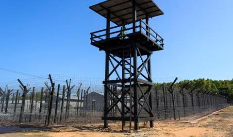 Prison guard tower Stock Photos