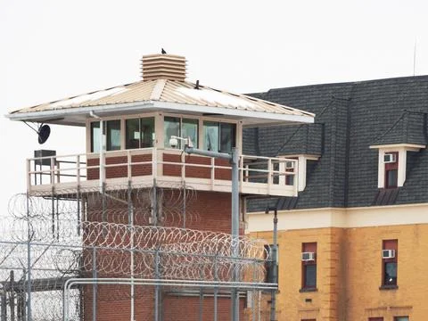 Prison guard tower 库存照片