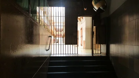 Prison Hallway Stock Footage 104771883