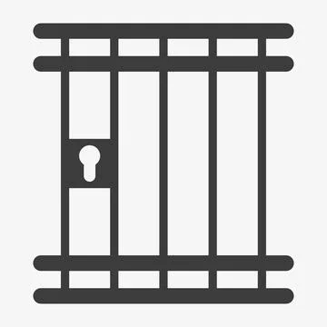Prison icon. Jail vector sign on white background Stock Illustration