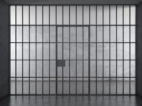 Prison interior with dramatic light 스톡 일러스트