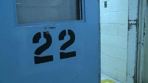 Prison Interior - Modern - Handheld Stock Footage 243697071