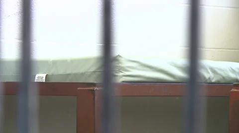 PRISON JAIL CELL BARS CORRECTIONAL FACILITY HD 1080 1920X1080 Stock Footage 33689098