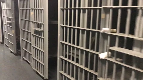 Prison Jail cells Stock Footage 92280442