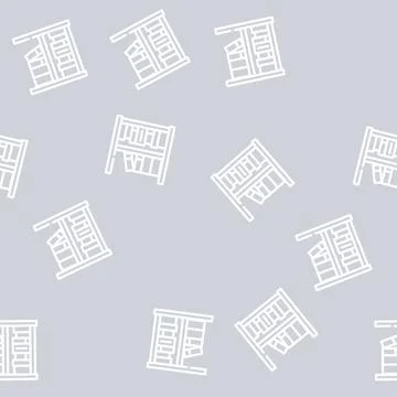 Prison library line icon vector isolated illustration Illustrazione stock