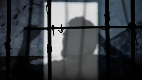 Prison light man headphone dance cu 스톡 동영상 275935333