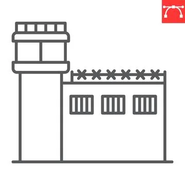 Prison line icon Stock Illustration