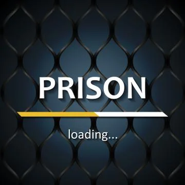 Prison loading bar template background Stock Illustration