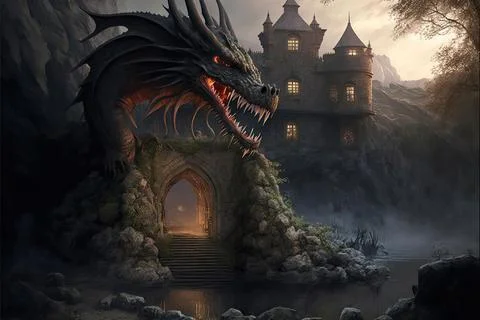 A Prison By The Main Trade Road Stock Illustration