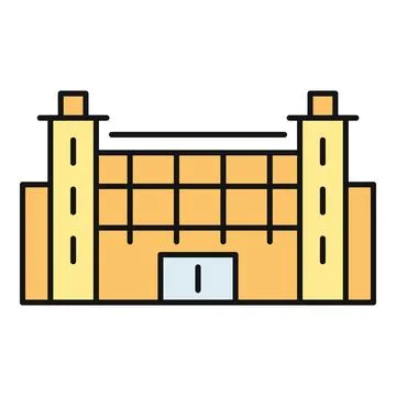 Prison or jail building icon representing incarceration Ilustração Stock