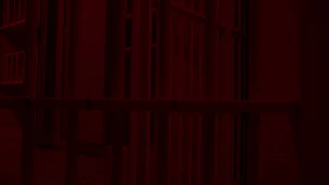 Prison, prison cell bars and prison door, escape from prison, bank vault Stock Footage 98167615