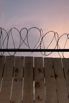 Like a prison in a refugee camp Stock Photos