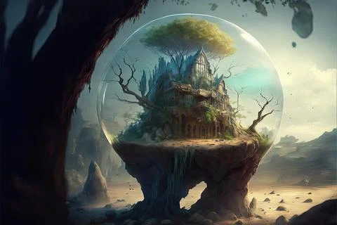 A Prison In A Savannah Stock Illustration