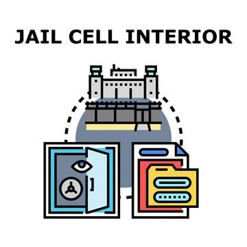 Prison security access and confidential data concept 스톡 일러스트