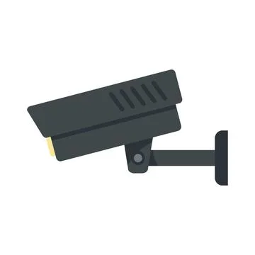 Prison security camera icon flat isolated vector 스톡 일러스트