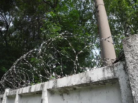 Prison security fence Stock Photos