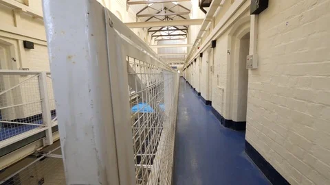 Prison slider wide Stock Footage