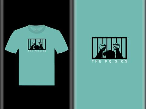 The Prison Vector T Shirt Design Stock Illustration