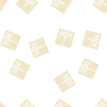 Prison visit room glyph vector seamless pattern Illustrazione stock