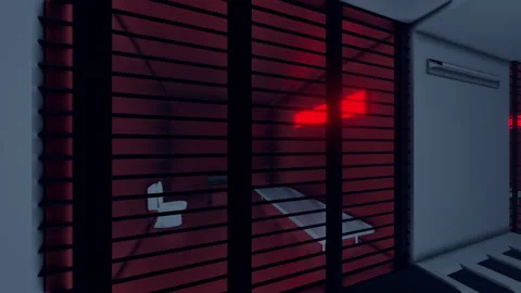 Prison Walk Loop Stock Footage 237818138