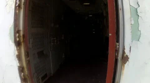 Prison walkthrough Stock Footage 12114378