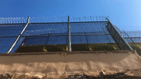 Prison Wall Stock Footage 104850974
