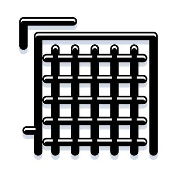 Prison window bars confining freedom concept icon Stock Illustration