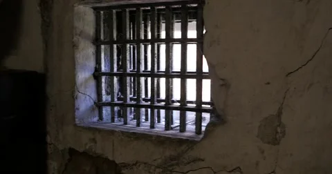Prison window, dirty cell Stock Footage 53278358