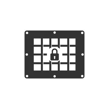Prison window icon isolated. Flat design. Vector Illustration 스톡 일러스트