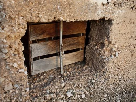 Prison window Stock-Fotos