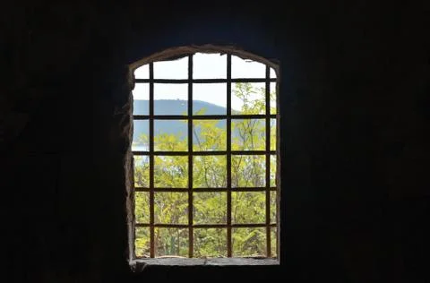 Prison window with a view Stock Photos