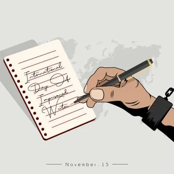 Prison Writer 23 Stock Illustration