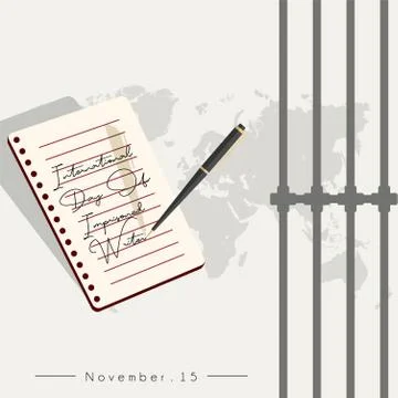 Prison Writer 25 Stock Illustration