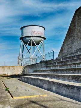 Prison Yard At Alcatraz Foto stock