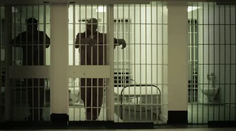 Prisoner in Cell Stock Footage