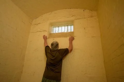 Prisoner in cell Stock Photos