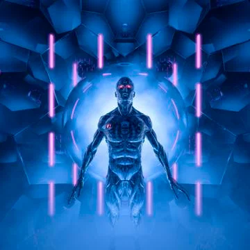 Prisoner of the digital realm Stock-Illustration