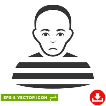 Prisoner EPS Vector Icon Stock Illustration