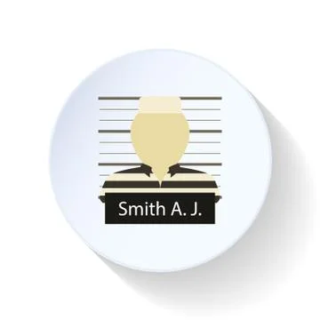Prisoner flat icon Stock Illustration