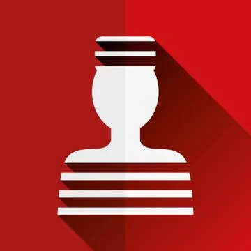 Prisoner flat icon Stock Illustration