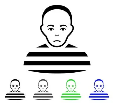 Prisoner Flat Icon Stock Illustration