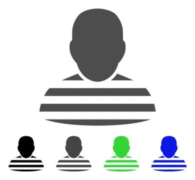 Prisoner Flat Icon Stock Illustration