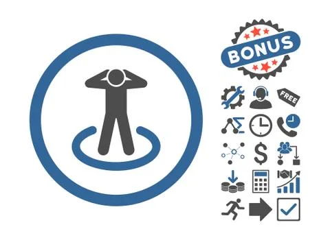 Prisoner Flat Vector Icon With Bonus Stock Illustration