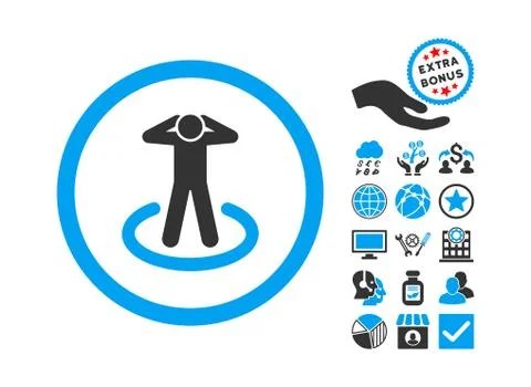 Prisoner Flat Vector Icon With Bonus Stock Illustration