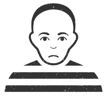 Prisoner Grainy Texture Icon Ilustración de archivo